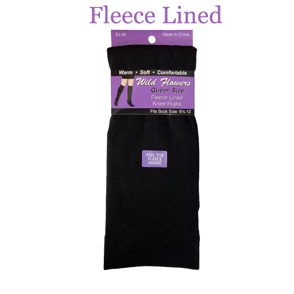 LAIDES QUEEN SIZE FLEECE LINED KNEE HIGHS - STYLE #923FKHQ