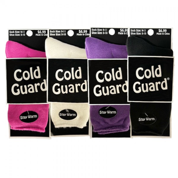 LADIES COLD GUARD HEAT SOCKS SOLID COLORS - STYLE ...
