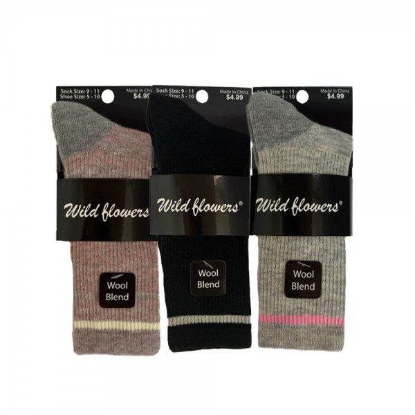 Wild Flowers Wool Blend Crew - Style #642WBS-499