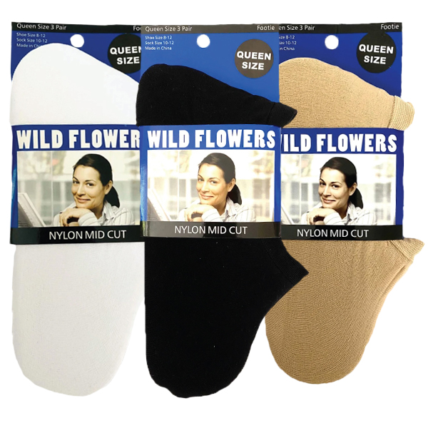 WILD FLOWERS NYLON MID CUT QUEEN STYLE #PED2308Q