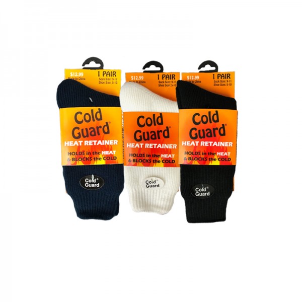 LADIES COLD GUARD HEAT RETAINER SOCKS SOLID COLORS - STYLE #641CG-1299A
